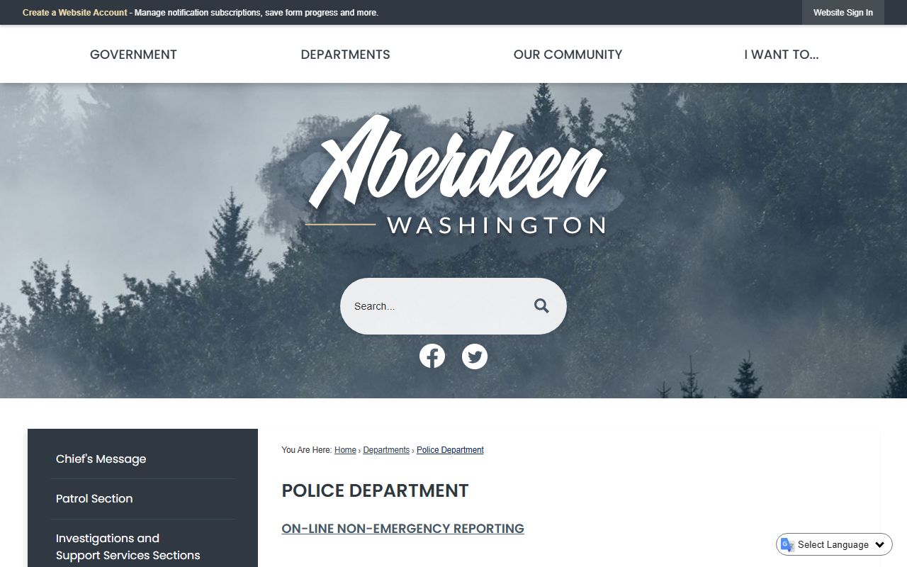 Aberdeen City Jail police department inmate custody information